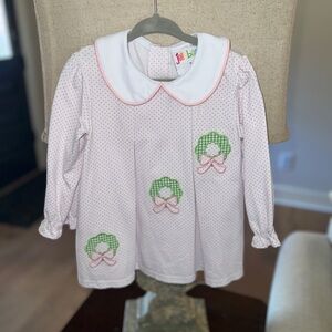 Jelly Bean Christmas Wreath Top - 2T